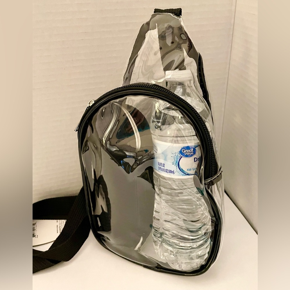 Clear Stadium /Concert Crossbody with Black Trim NWT - Picture 3 of 13